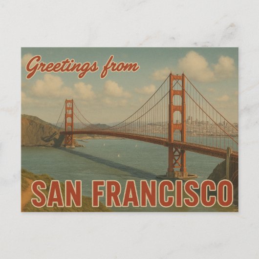 Greetings uit San Francisco Briefkaart (Voorkant)