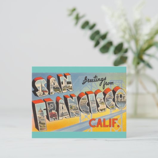 Greetings uit San Francisco Travel Briefkaart (Staand voorkant)