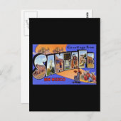 Greetings uit Santa Fe New Mexico Briefkaart (Voorkant / Achterkant)