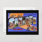 Greetings uit Santa Fe New Mexico Briefkaart (Voorkant / Achterkant)