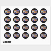 Greetings uit Santa Fe New Mexico Ronde Sticker (Vel)