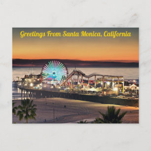 Greetings uit Santa Monica, Californië Briefkaart