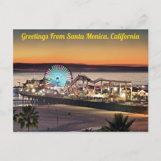 Greetings uit Santa Monica, Californië Briefkaart (Voorkant)