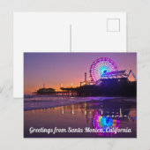 Greetings uit Santa Monica, Californië Briefkaart (Voorkant / Achterkant)