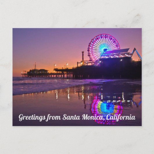 Greetings uit Santa Monica, Californië Briefkaart (Voorkant)