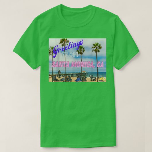 Greetings uit Santa Monica T-shirt (Design voorkant)