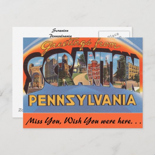 Greetings uit Scranton Briefkaart (Voorkant / Achterkant)