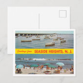 Greetings uit Seaside Heights, New Jersey Travel Briefkaart (Voorkant / Achterkant)