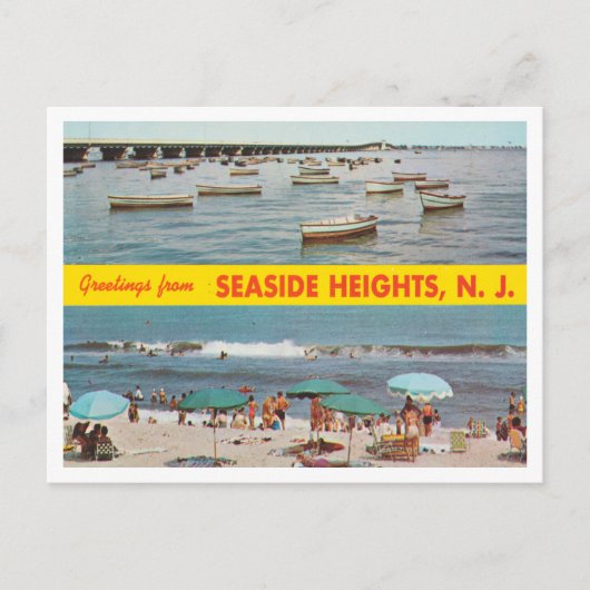 Greetings uit Seaside Heights, New Jersey Travel Briefkaart (Voorkant)
