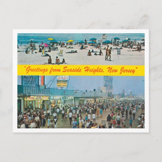 Greetings uit Seaside Heights, New Jersey Travel Briefkaart (Voorkant)
