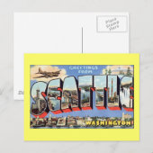 Greetings uit Seattle, WA Briefkaart (Voorkant / Achterkant)
