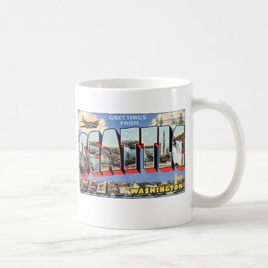 Greetings uit Seattle, WA Koffiemok (Rechts)