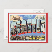 Greetings uit Seattle, Washington, VS Briefkaart (Voorkant / Achterkant)