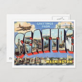 Greetings uit Seattle, Washington, VS Briefkaart (Voorkant / Achterkant)
