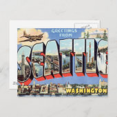 Greetings uit Seattle, Washington, VS Briefkaart (Voorkant / Achterkant)