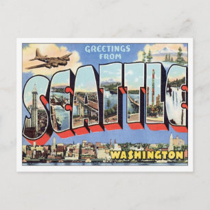 Greetings uit Seattle, Washington, VS Briefkaart
