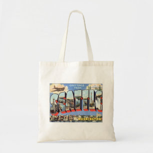 Greetings uit Seattle, Washington, VS Tote Bag
