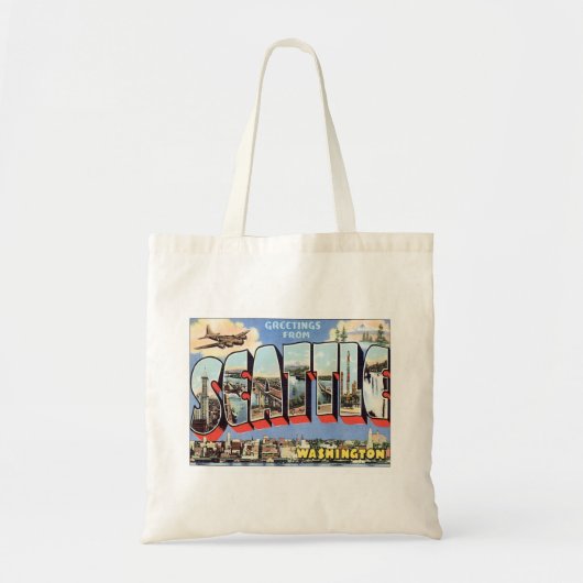 Greetings uit Seattle, Washington, VS Tote Bag (Voorkant)