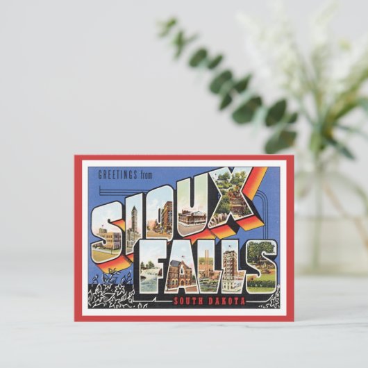 Greetings uit Sioux-Herfsten, South Dakota Briefkaart (Staand voorkant)