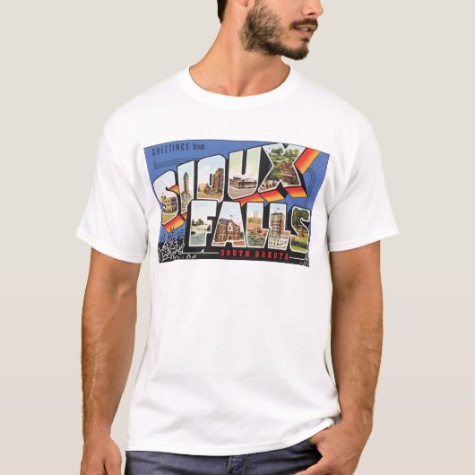 Greetings uit Sioux Herfsten South Dakota,  T-shirt (Voorkant)