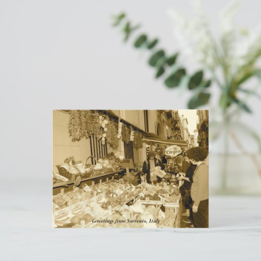 Greetings uit Sorrento, Italië Briefkaart (Staand voorkant)