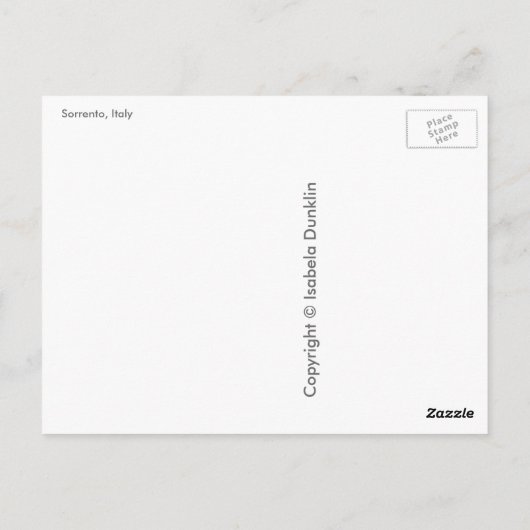 Greetings uit Sorrento, Italië Briefkaart (Achterkant)
