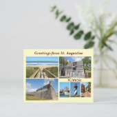 Greetings uit St. Augustine, Florida Briefkaart (Staand voorkant)