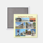 Greetings uit St. Augustine, Florida Magneet (Voorkant / Achterkant)