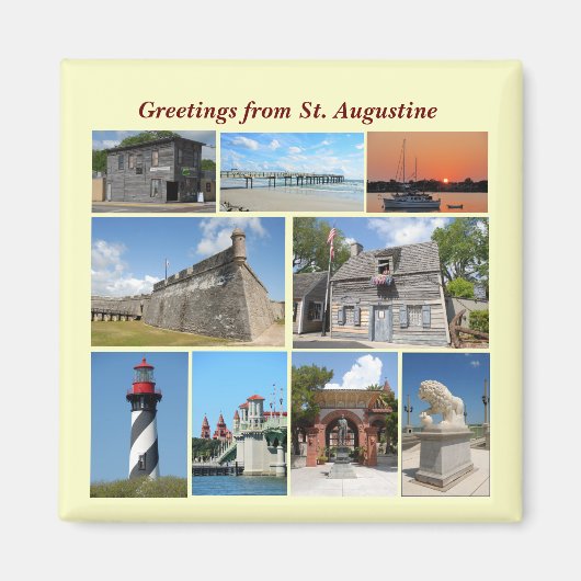 Greetings uit St. Augustine, Florida Magneet (Voorkant)