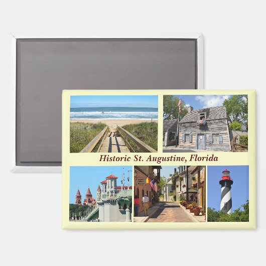 Greetings uit St. Augustine, Florida Magneet (Voorkant / Achterkant)