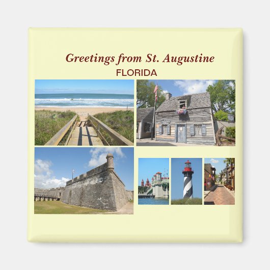 Greetings uit St. Augustine, Florida Magneet (Voorkant)