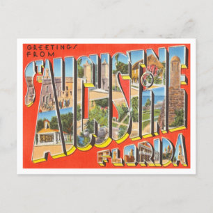 Greetings uit St. Augustine, Florida Travel Briefkaart
