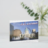 Greetings uit St. Louis, Missouri Briefkaart (Staand voorkant)
