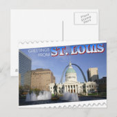 Greetings uit St. Louis, Missouri Briefkaart (Voorkant / Achterkant)