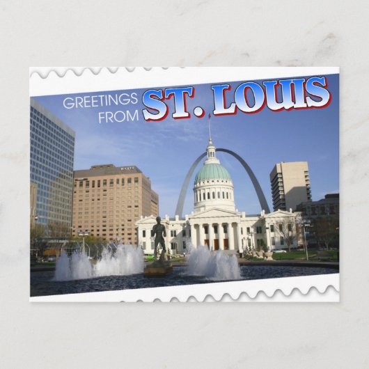 Greetings uit St. Louis, Missouri Briefkaart (Voorkant)