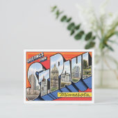 Greetings uit St.Paul Minnesota Briefkaart (Staand voorkant)