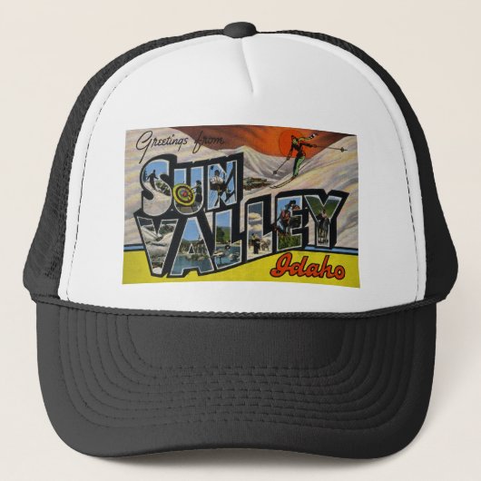 Greetings uit Sun Valley Idaho Trucker Pet (Voorkant)