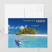 Greetings uit Tahiti Briefkaart (Voorkant / Achterkant)