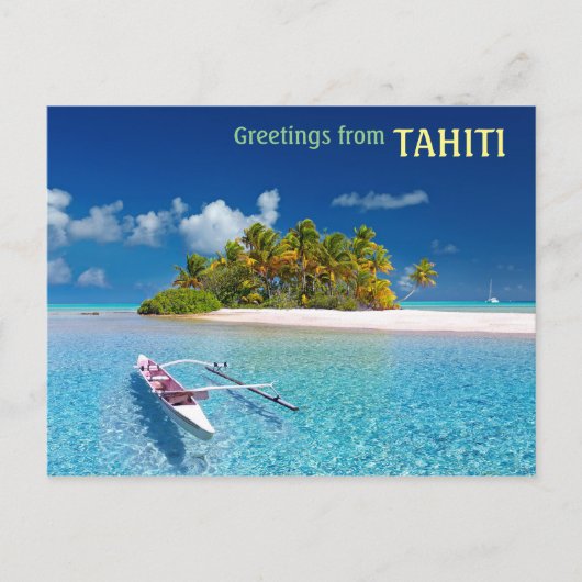 Greetings uit Tahiti Briefkaart (Voorkant)