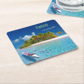 Greetings uit Tahiti Kartonnen Onderzetters (Schuin)
