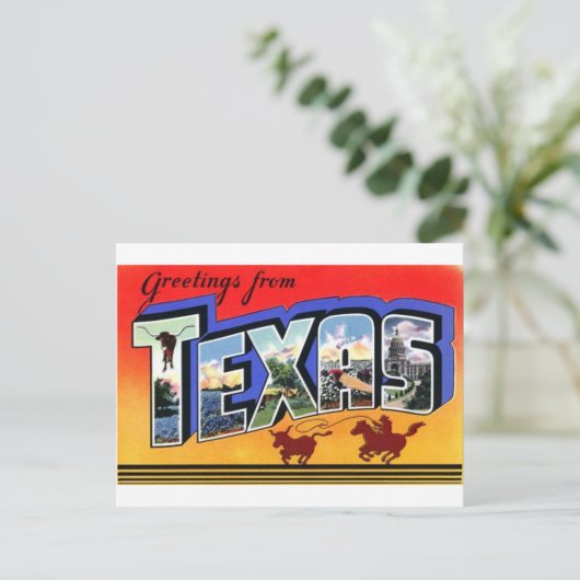 Greetings uit Texas Briefkaart (Staand voorkant)