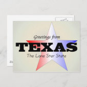 Greetings uit Texas Briefkaart (Voorkant / Achterkant)