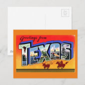 Greetings uit Texas Briefkaart (Voorkant / Achterkant)