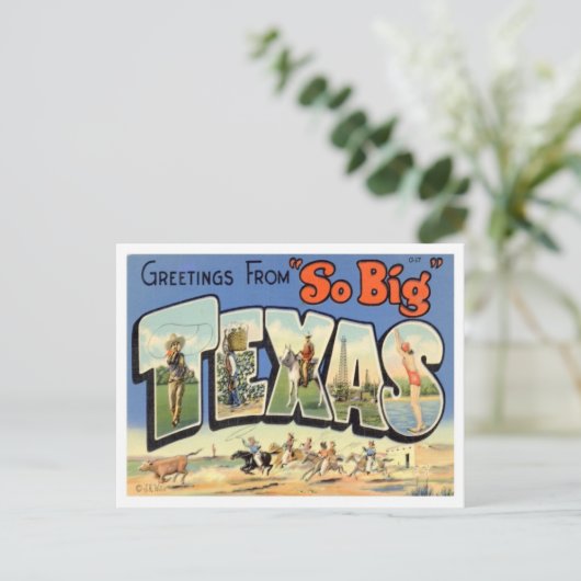 Greetings uit Texas Briefkaart (Staand voorkant)