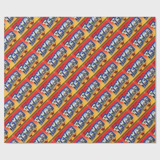 Greetings uit Texas Cadeaupapier (Vlak)