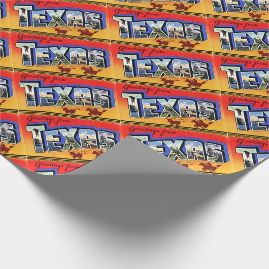 Greetings uit Texas Cadeaupapier (Hoek)