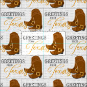 Greetings uit Texas Cowboy Boots Stof (Delen)