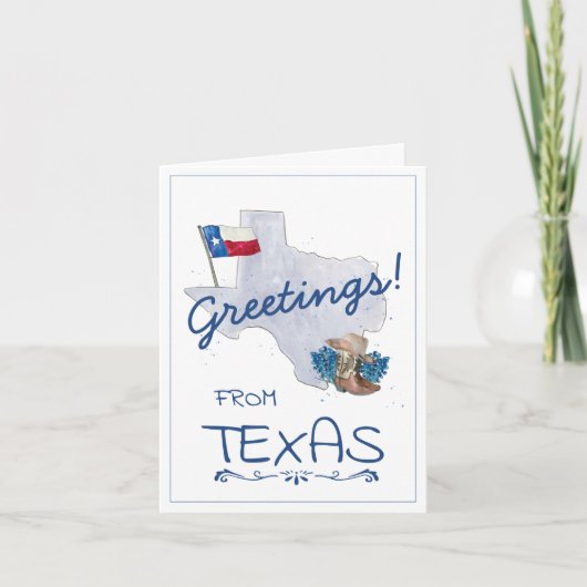 Greetings uit Texas Kaart (Voorkant)