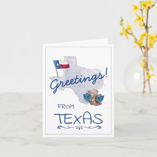 Greetings uit Texas Kaart (Gele Bloem)