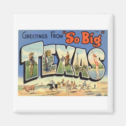 Greetings uit Texas Magneet (Voorkant)